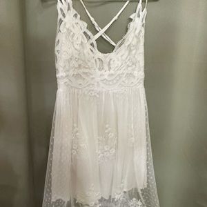 White mini dress